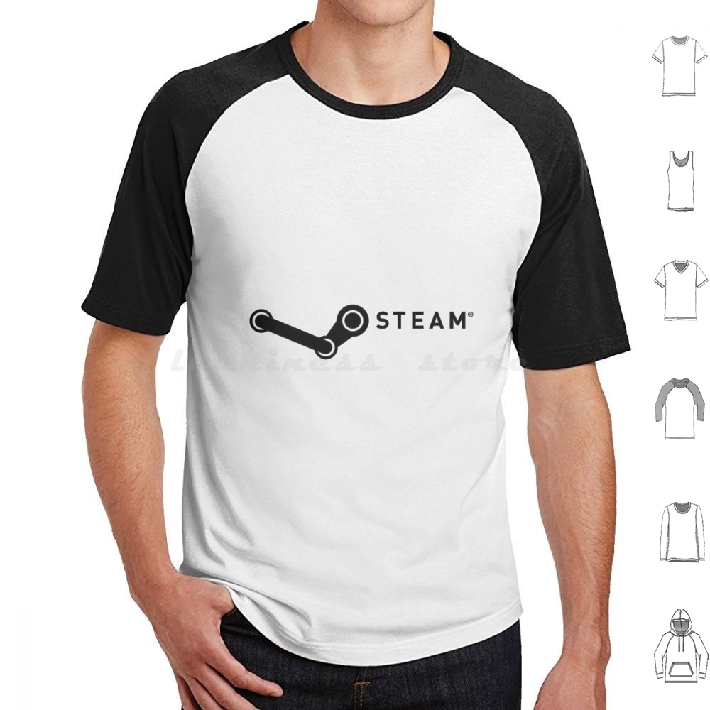 Pc Gaming Games - Steam Powered T Shirt Big Size