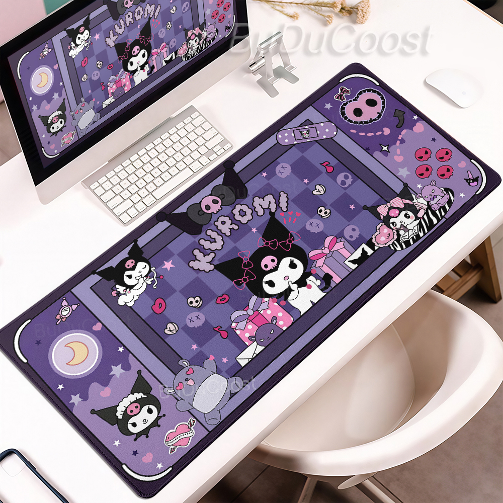 Pc Gaming Kuromi - Pink Purple Cartoon Kuromi Xxl Mouse