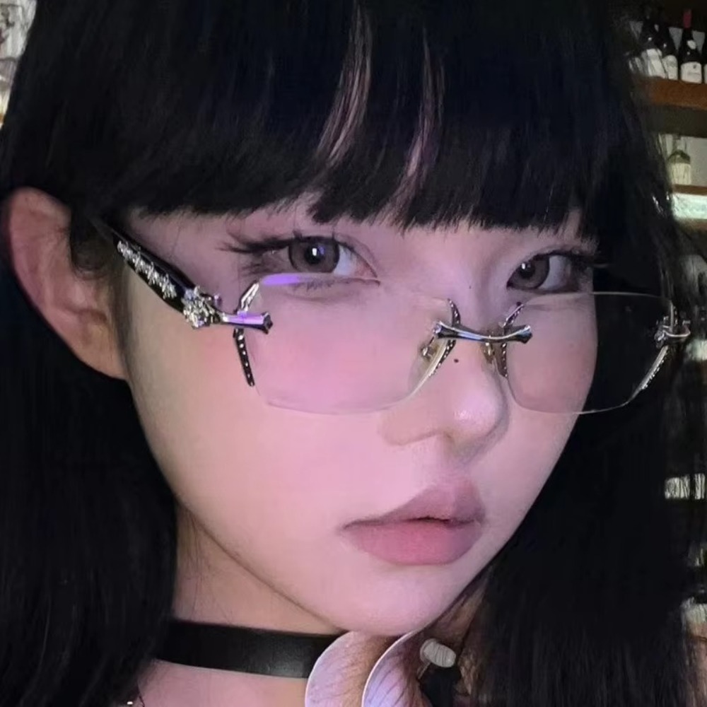 Gaming Glasses Blue Light - Fashion Y2K Vintage Frameless Cut Edge