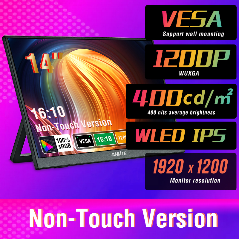 Pc Zotac Gaming - 14 Inch Portable Touch Monitor Non-touch