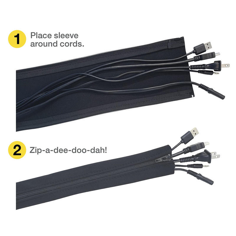 Cable Management Sleeve - 1/2/4 PCS Flexible Cable Management Sleeve