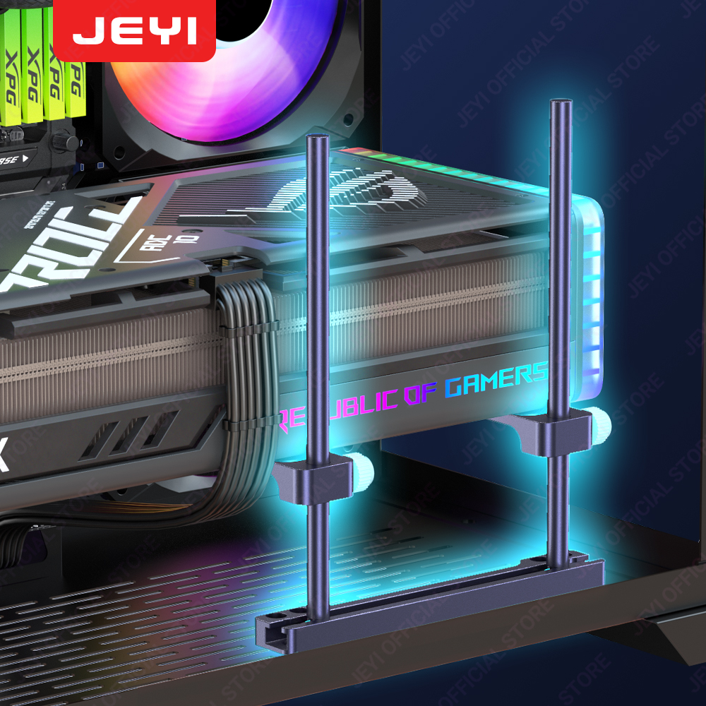 Pc Gaming Graphics Card - JEYI Graphics Card Brace Adjustable Full