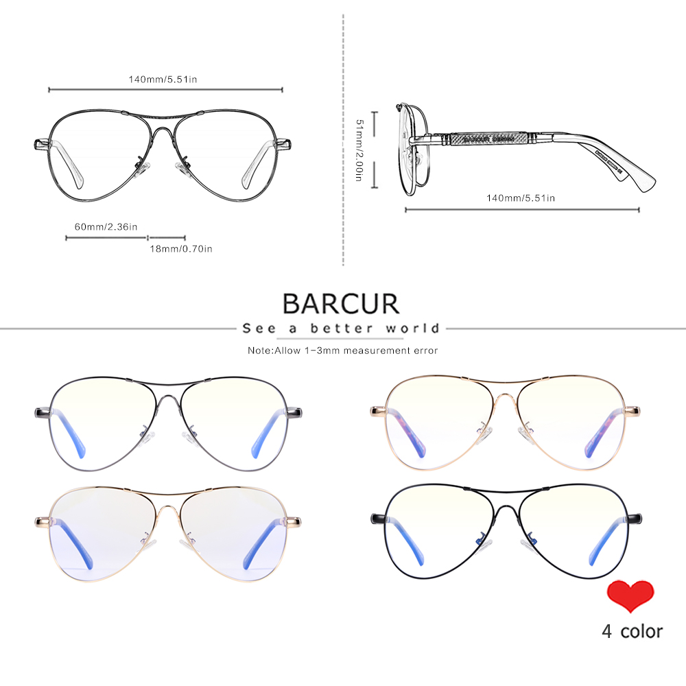 BARCUR Anti Blue Light Blockin - Gaming Glasses Blue Light review and price