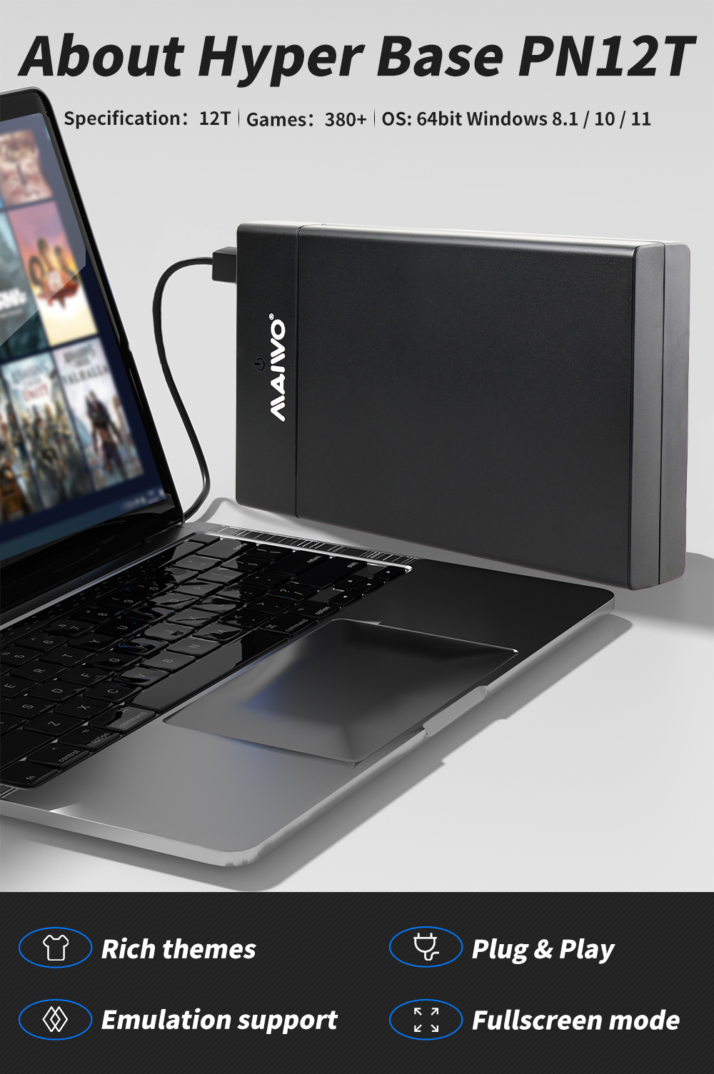 Playnite System Portable 12TB  - Pc Gaming Portable review and price