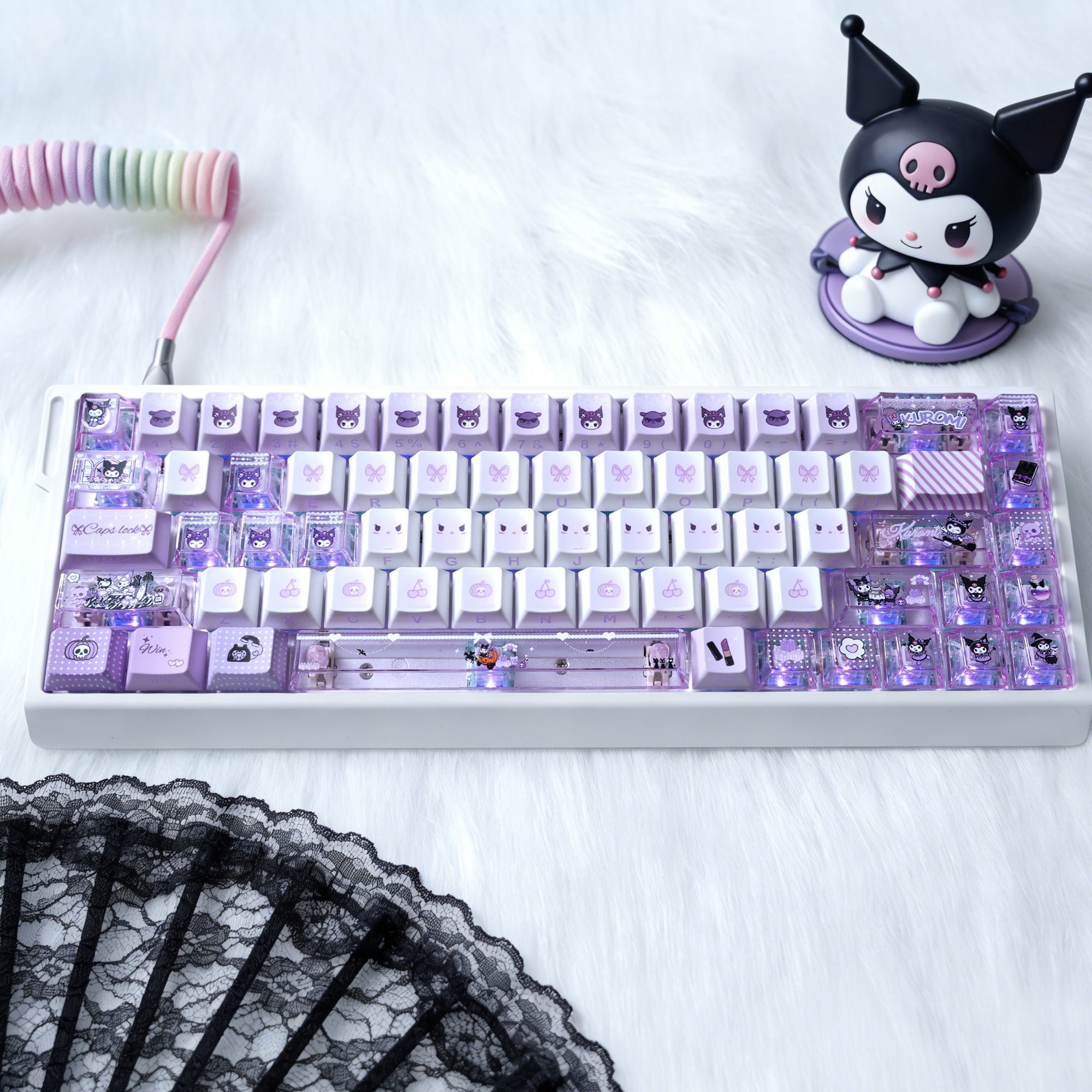 Anime Sanrio Kuromi Keycaps PB - Pc Gaming Kuromi review and price