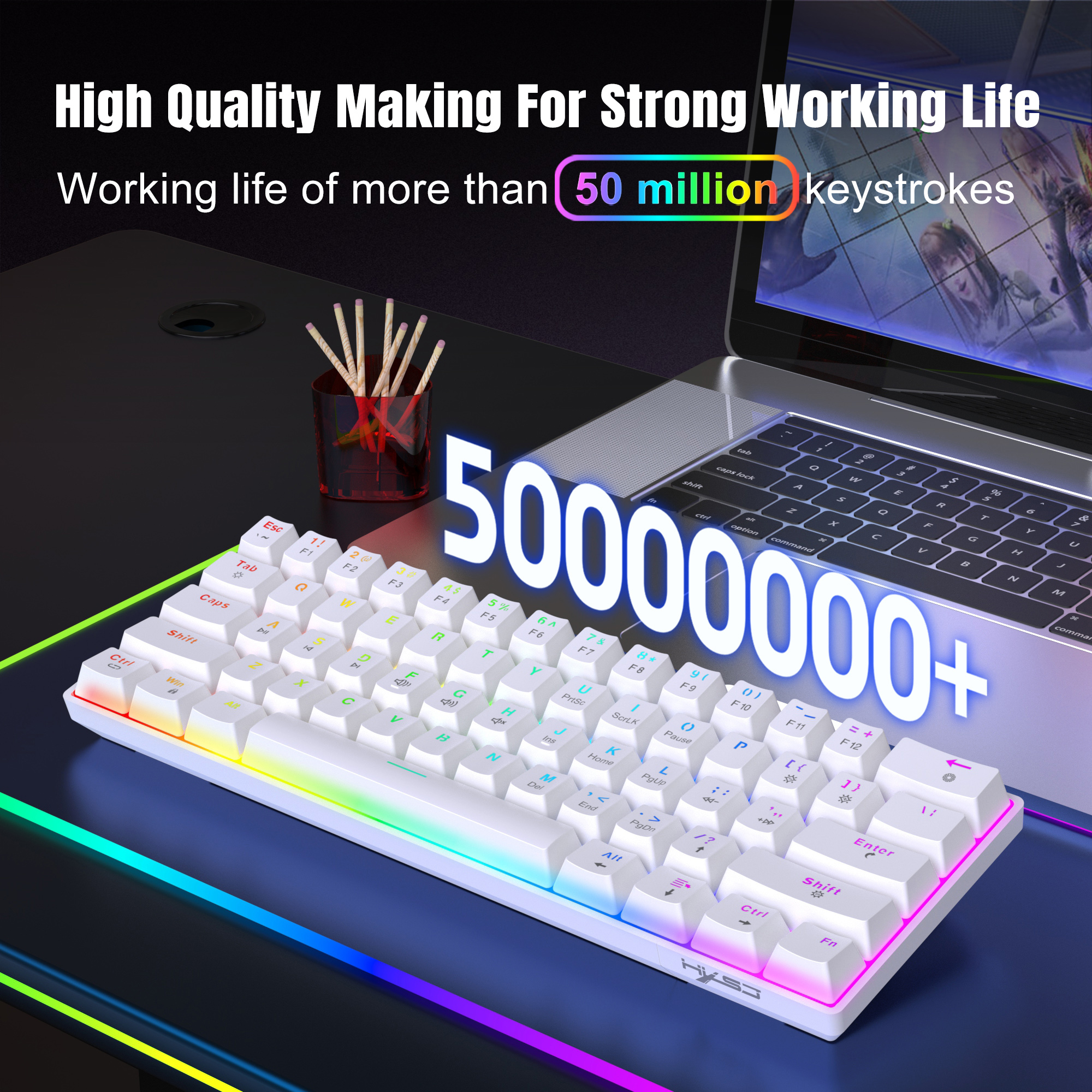 61 Keys Mini Mechanical Gaming - Pc Gaming Keyboards review and price