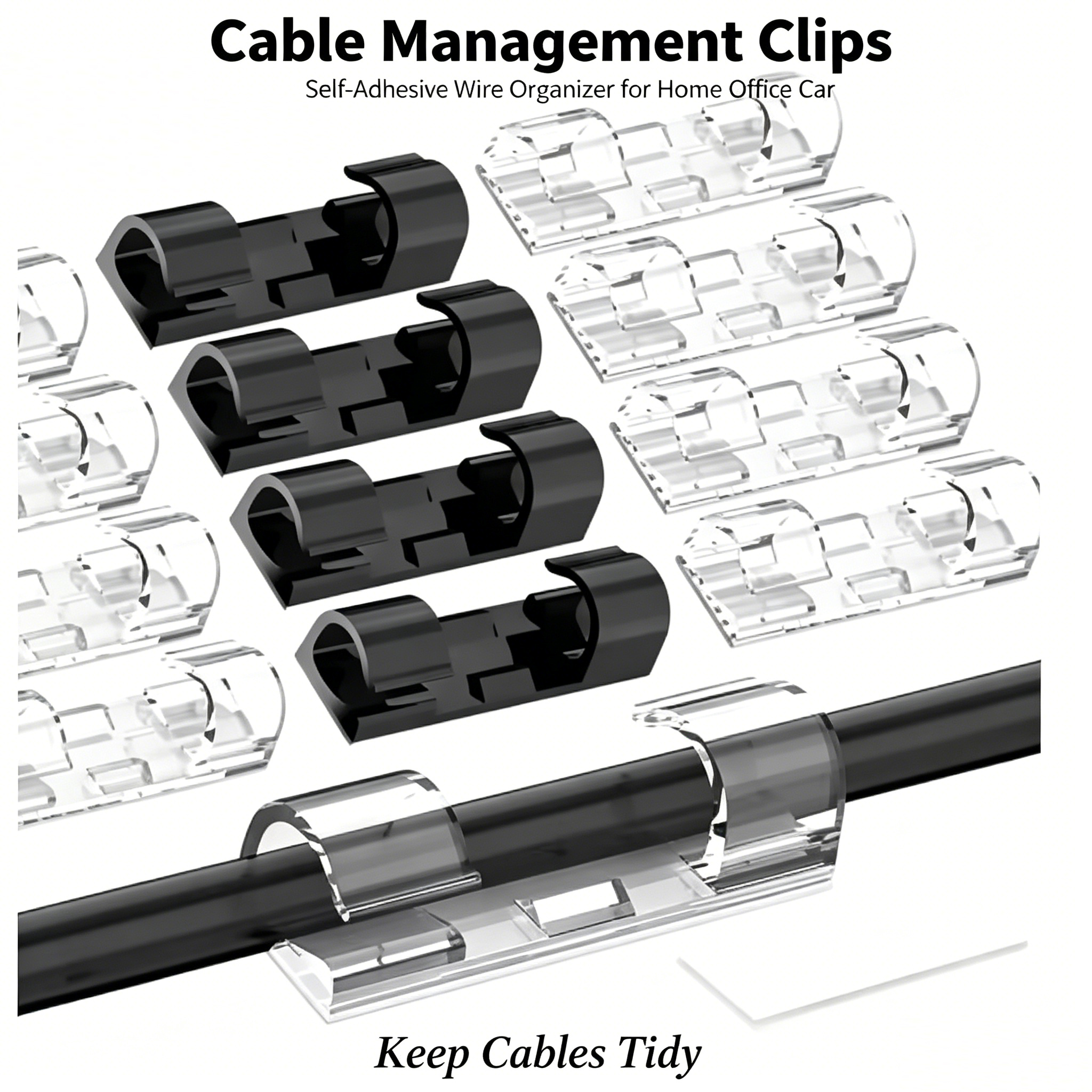 Cable Organizer Clips Cable Ma - Cable Management Sleeve review and price