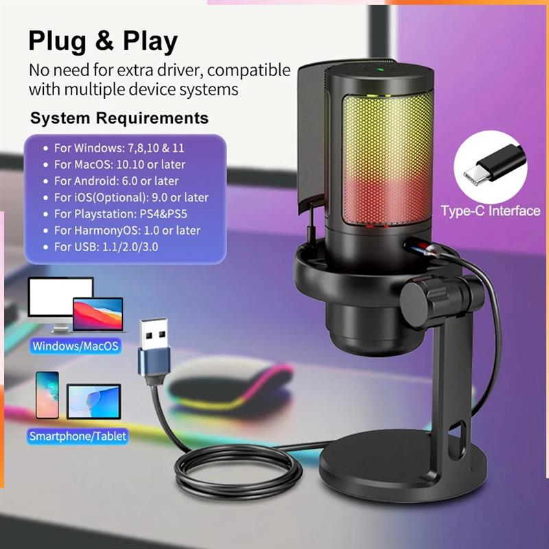 A92Z Gaming RGB Microphone, US - Pc Gaming On Tv review and price
