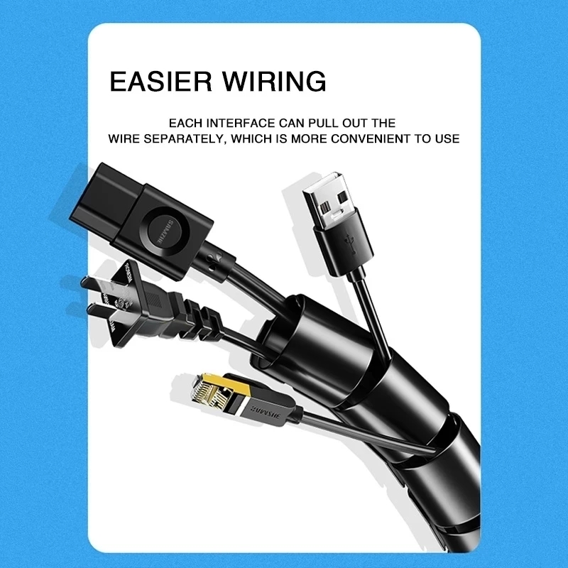 2M/1M Flexible Spiral Cable Wi - Cable Management Sleeve review and price