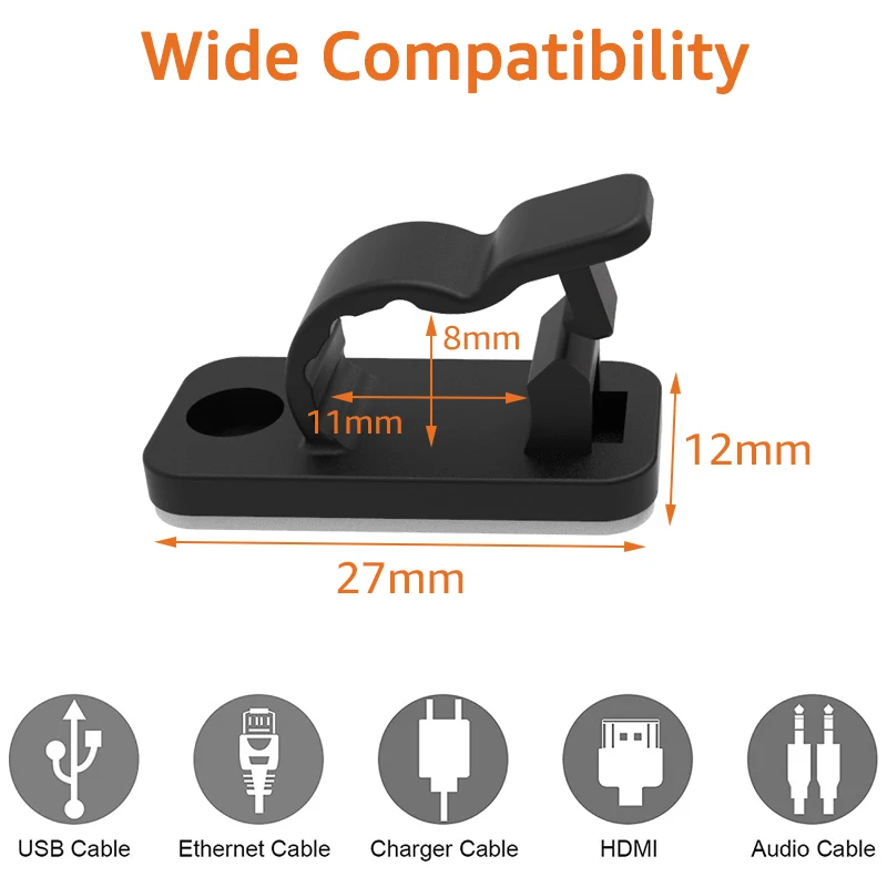 10/50PCS Cable Organizer Clips - Cable Management Sleeve review and price