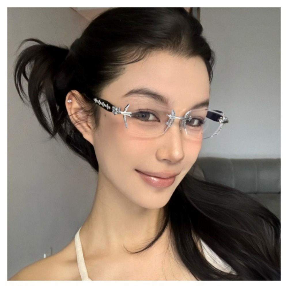 Fashion Y2K Vintage Frameless  - Gaming Glasses Blue Light review and price