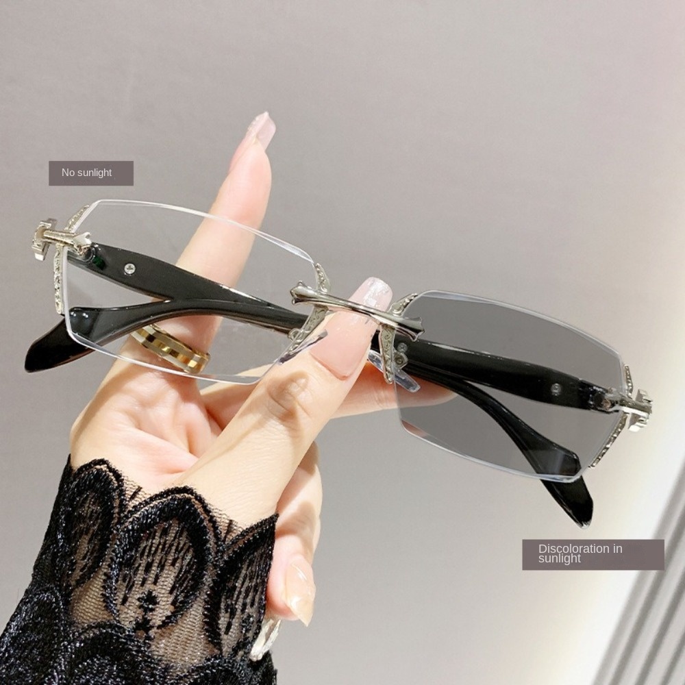 Fashion Y2K Vintage Frameless  - Gaming Glasses Blue Light review and price