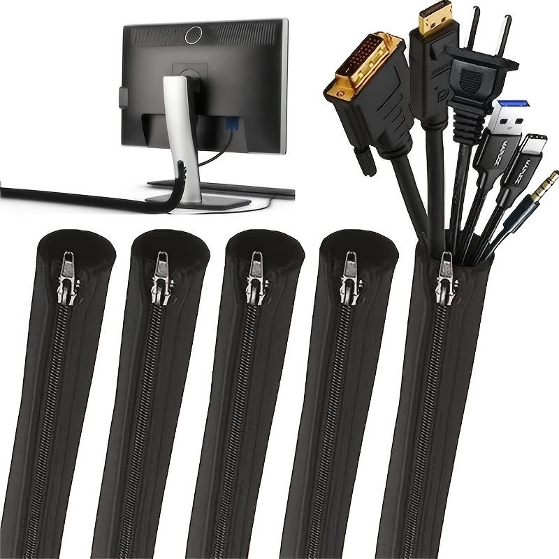 1/2/4 PCS Flexible Cable Manag - Cable Management Sleeve review and price