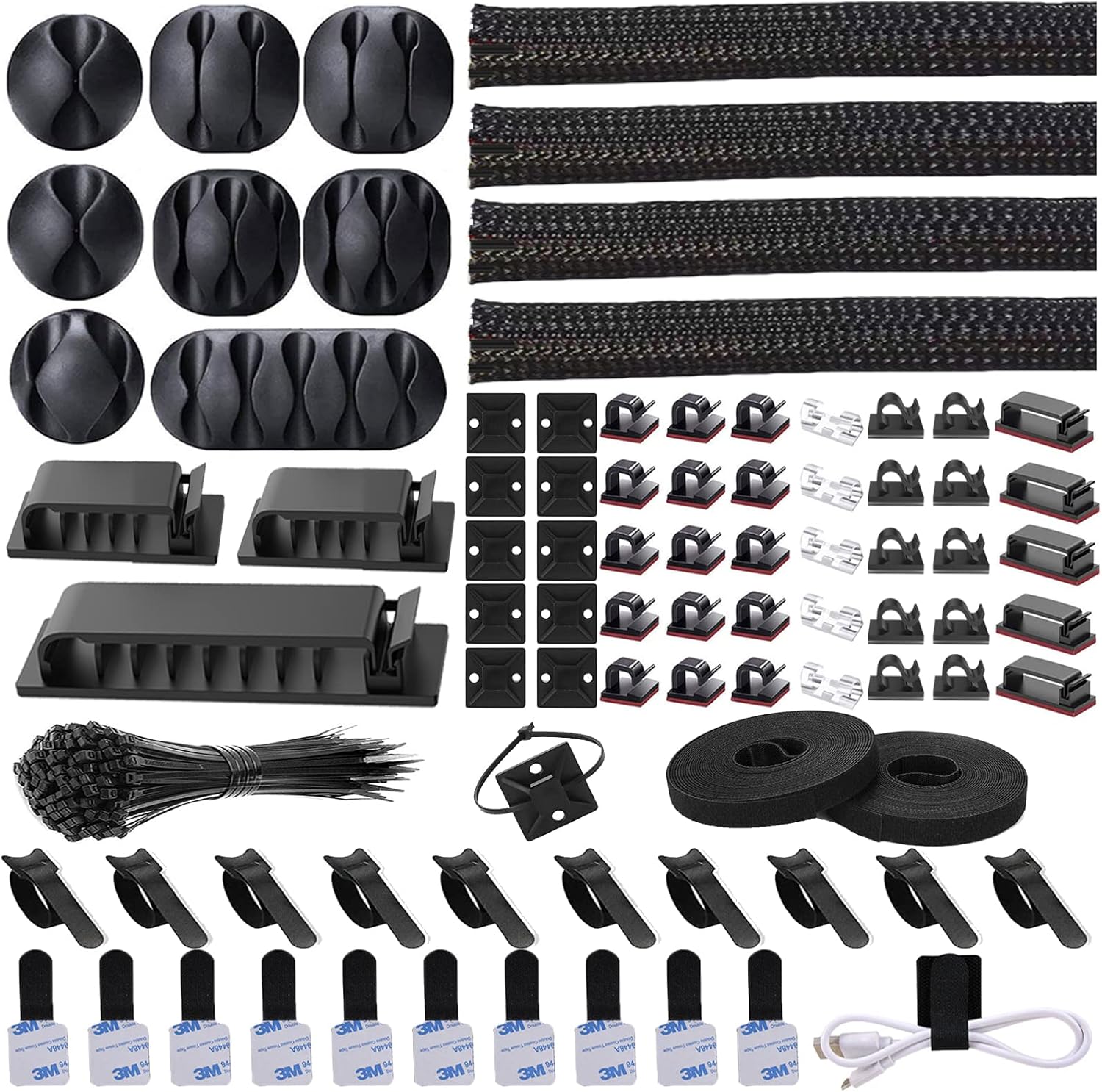 192 PCS Cable Management Kit w - Cable Management Sleeve review and price
