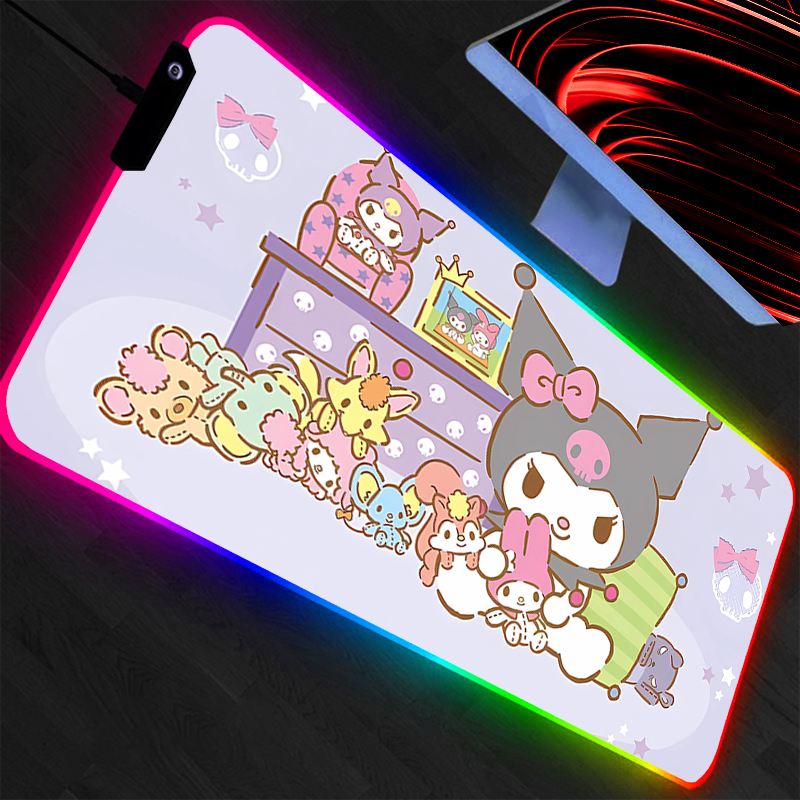 Kuromi Mouse Pad RGB Gaming Ac - Pc Gaming Kuromi review and price