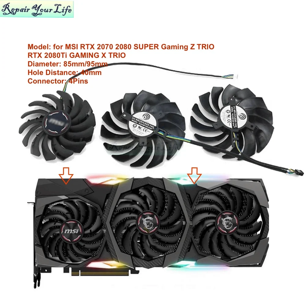PC VGA Cooling Fan for MSI RTX - Pc Gaming Graphics Card review and price